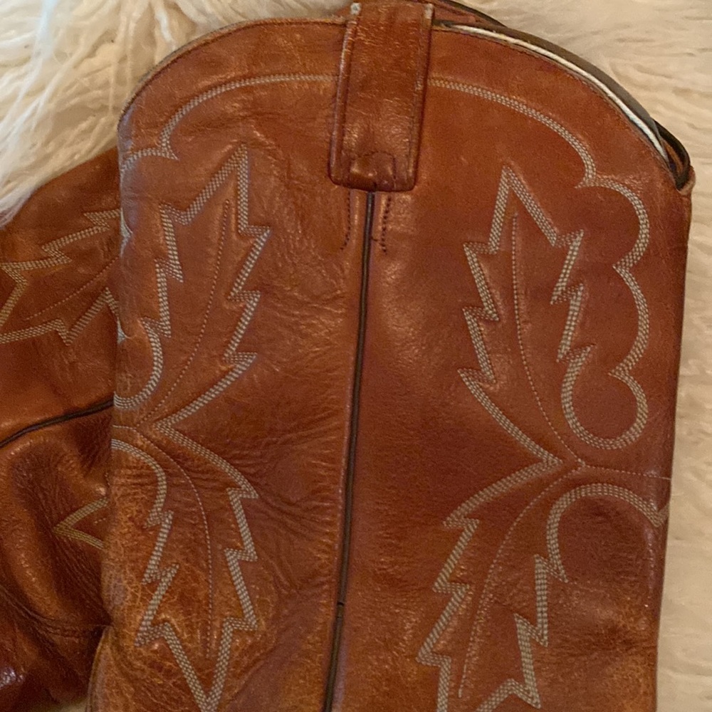 Abilene Brown Leather Cowboy Boots - Picture 6 of 6